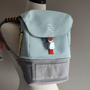 Stokke Jetkids Light Blue Kids Adjustable Expandable Backpack with Gray Base
